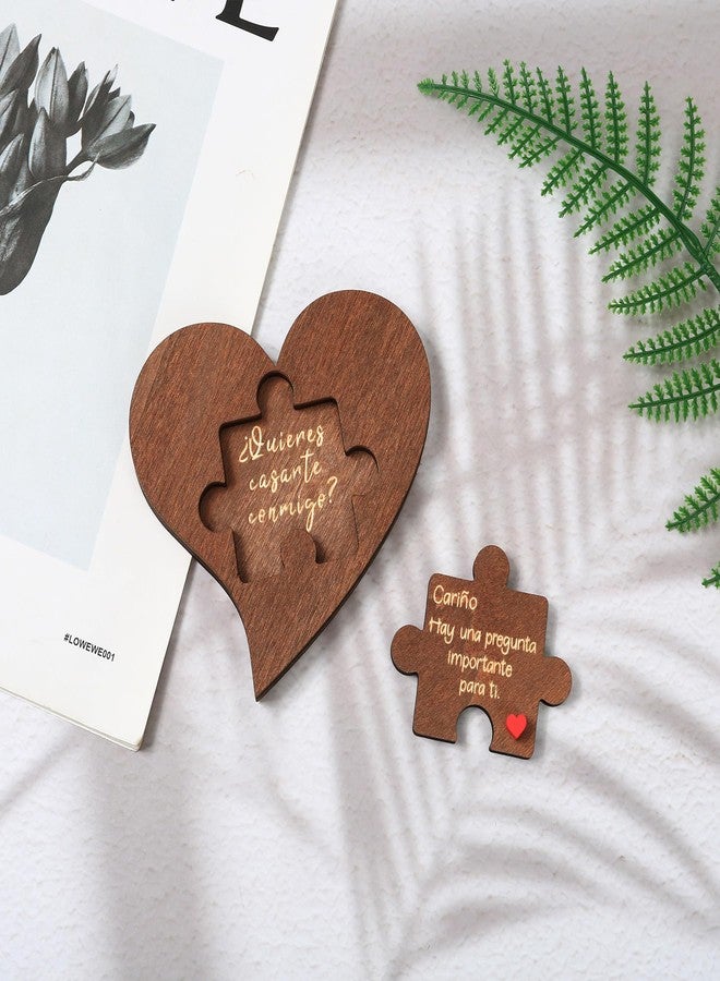 Dvehdbay Will You Marry Me Puzzle - Will You Marry Me Sign, Wedding Proposal Ideas Surprise Engagement Proposal Wooden Sign (Quieres Ser Mi Novia Puzzle) - Image 4
